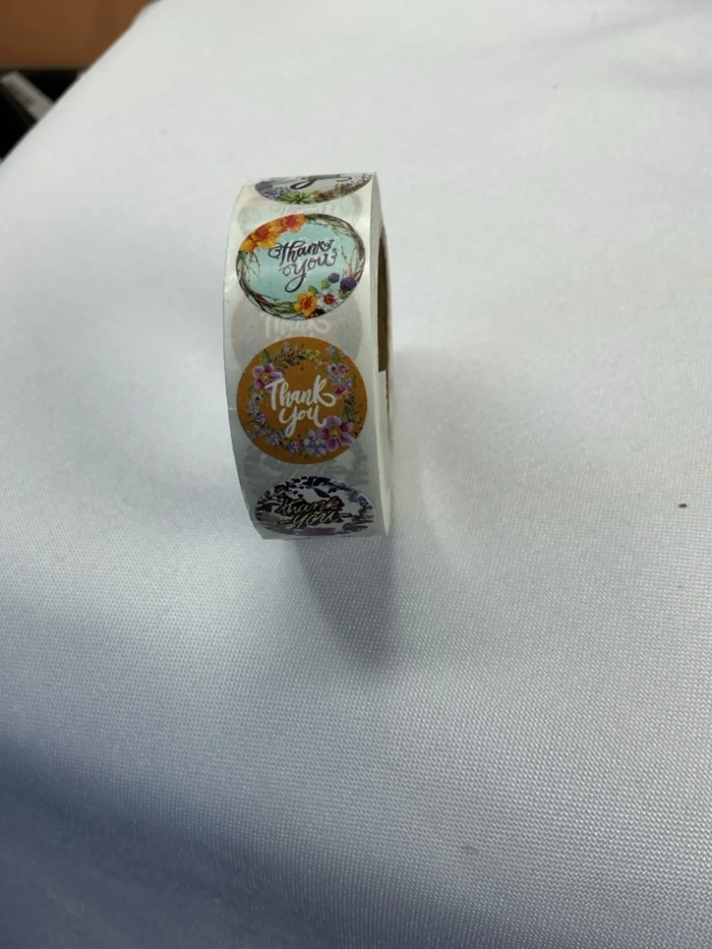 ★ Floral Thank You Sticker Roll Round Labels Small Business Packaging